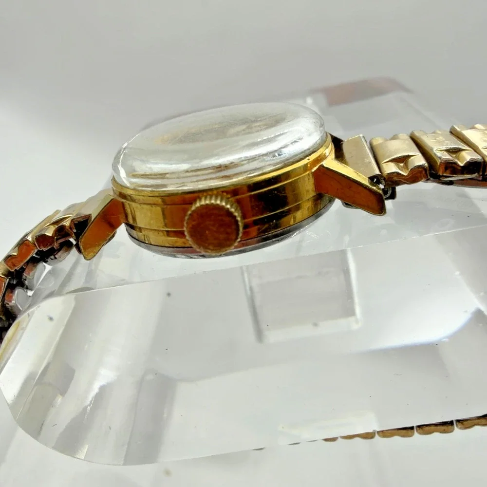 Medco 17 Jewels Selfwinding Swiss Made Ladies Watch Date Gold Tone Parts